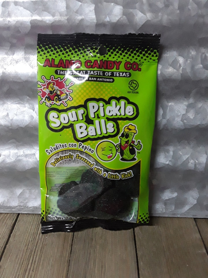 Alamo Candy Sour Pickle Balls Squeak’s Convenience Store