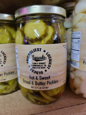 Squeak's Hot & Sweet Bread & Butter Pickles