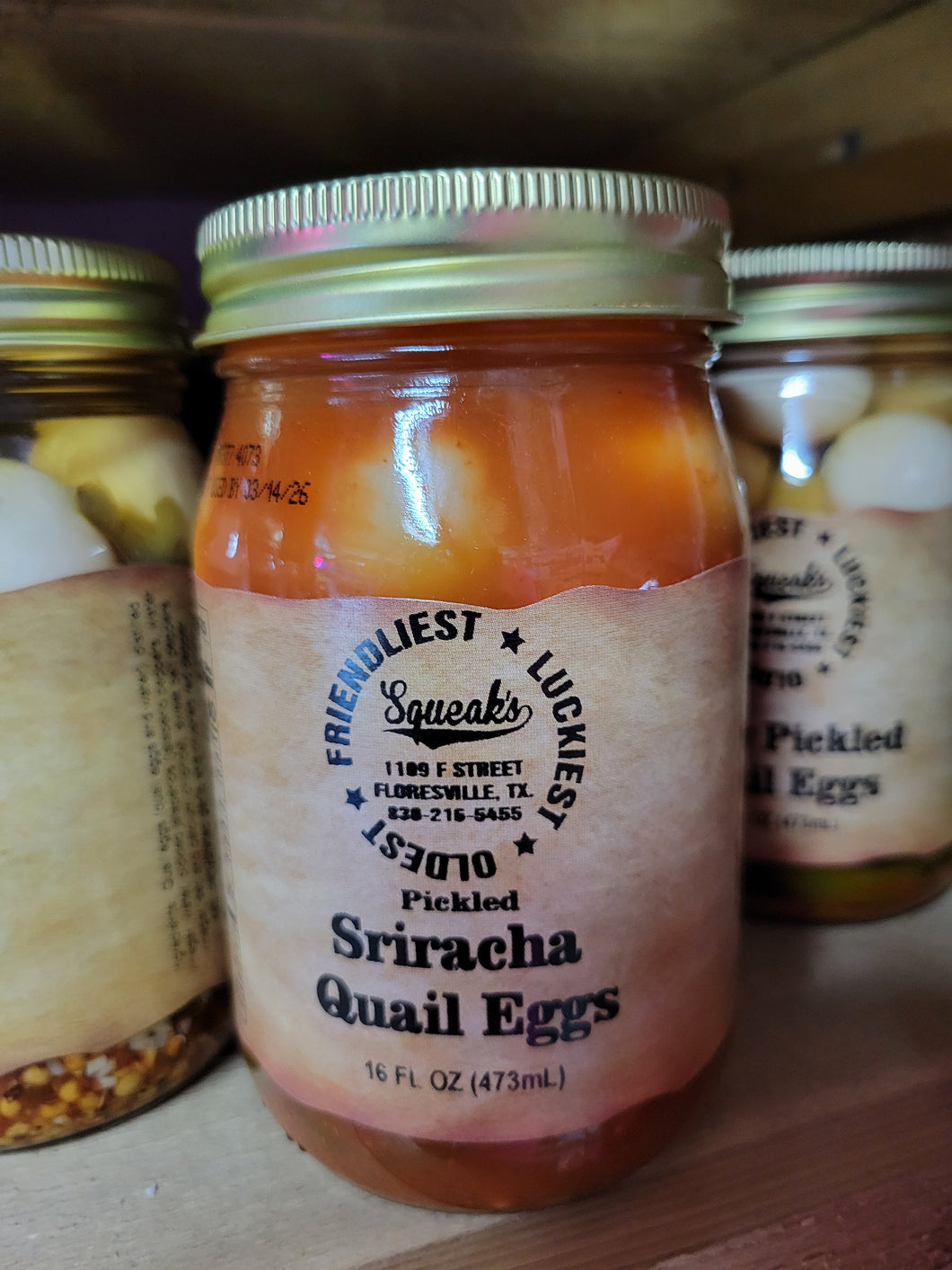 Squeak's Sriracha Quail Eggs