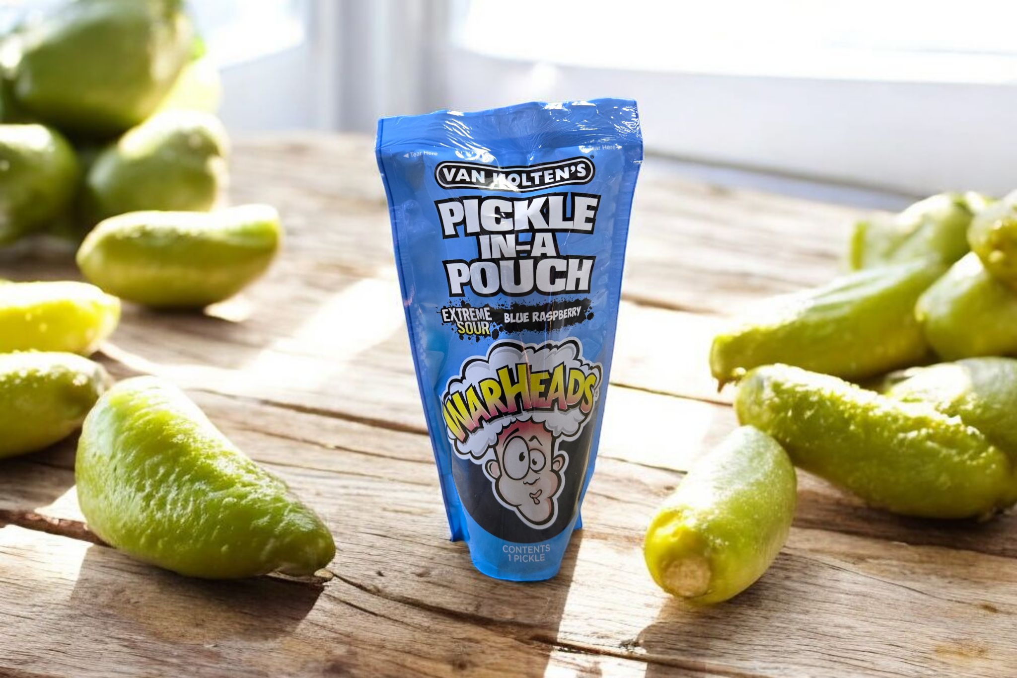 Warheads Blue Raspberry Pickle – Squeak’s Convenience Store