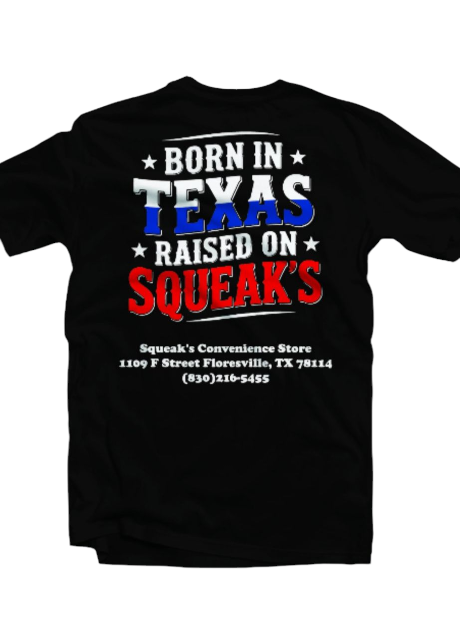 Raised on Squeak's Black Tee