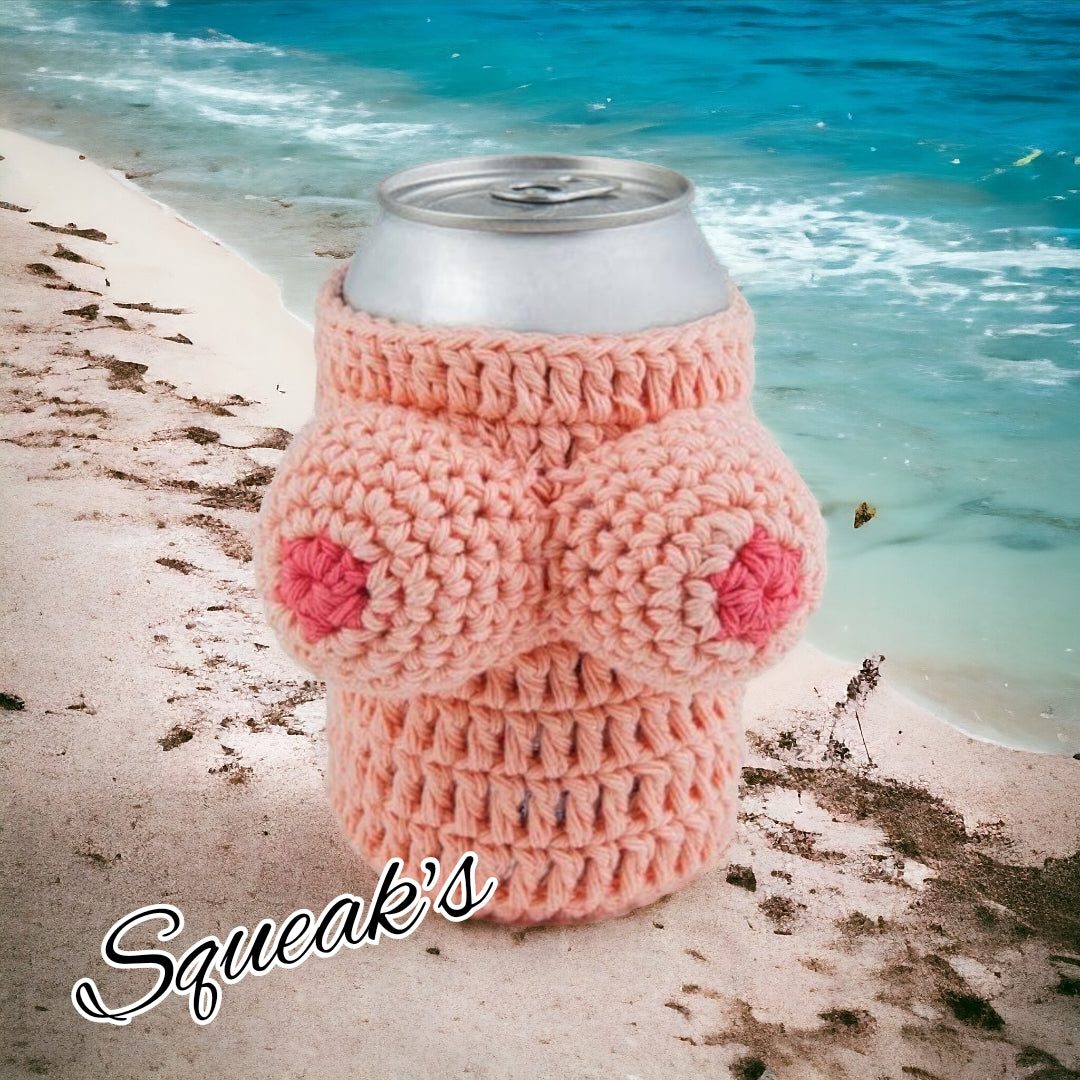 Bobble Babe Beach Boobs Bottle Coozie Set
